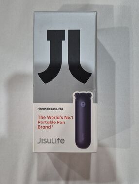 Jisulife Handheld Portable Fan in Deep Purple Bear Design New In Box